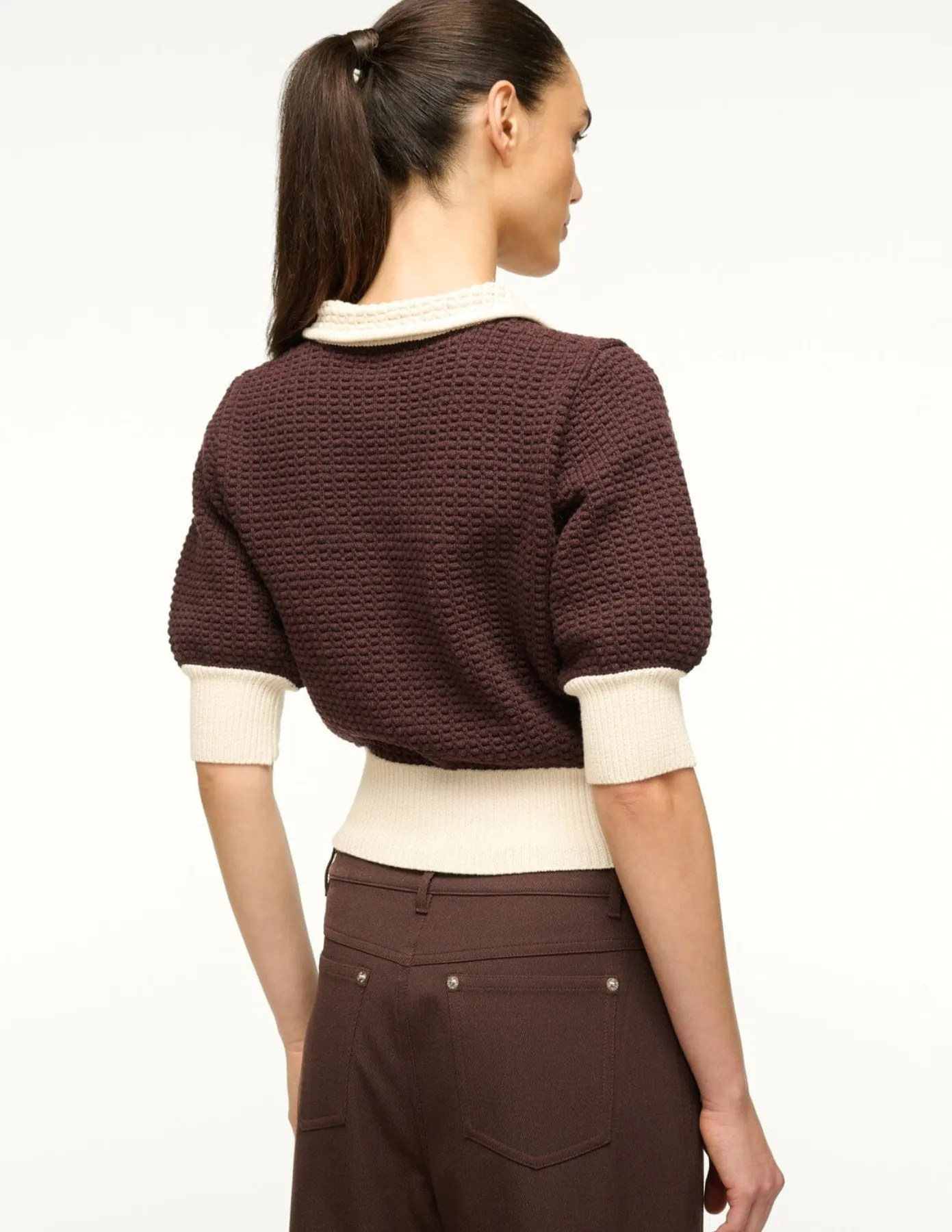 ALTEA SWEATER DARK CHOCOLATE IVORY
