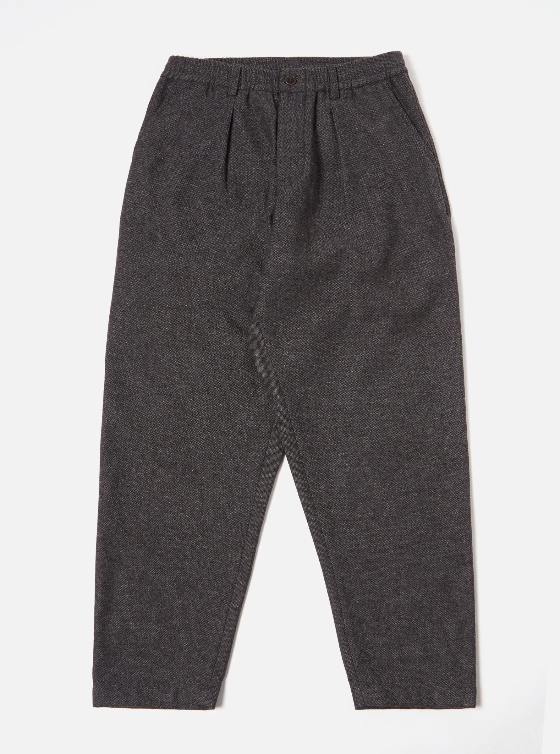 Anders Wool Pleated Track Pant | Grey