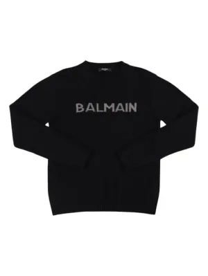 Balmain   Wool blend knit sweater 