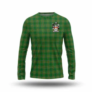 Bateson Irish Clan Tartan Long Sleeve T-Shirt with Coat of Arms