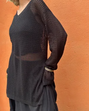 Black Summer Knit top
