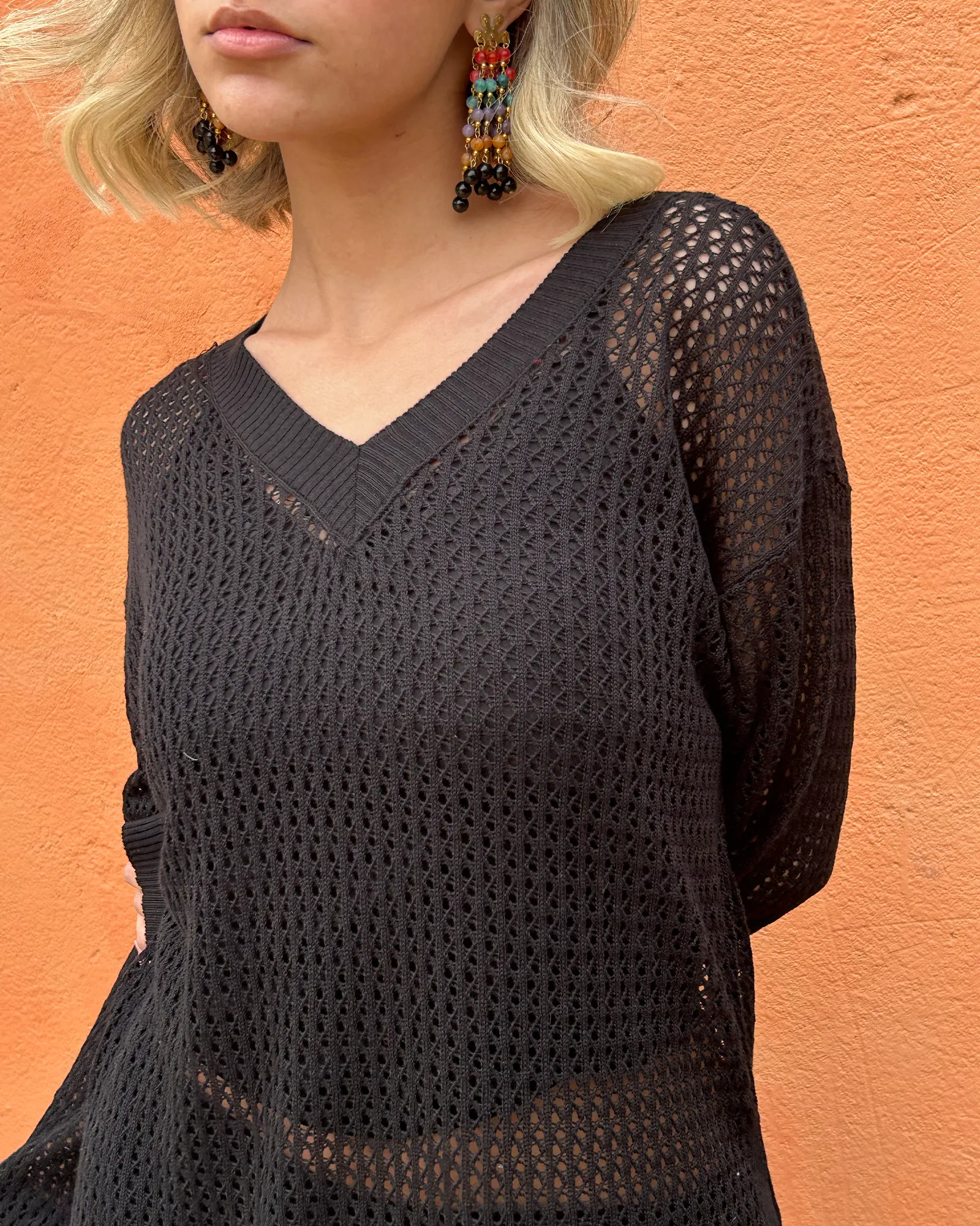 Black Summer Knit top