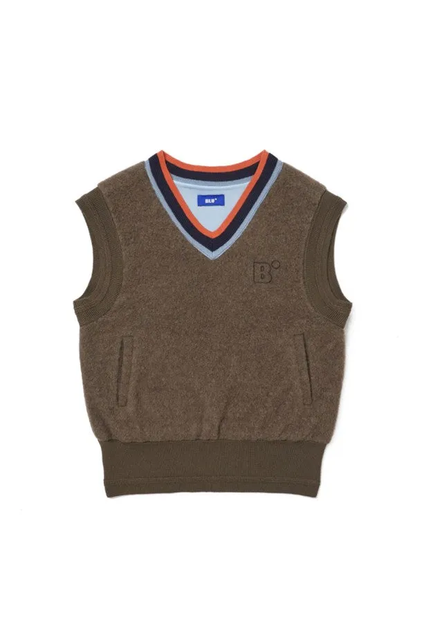 [BLUDOT] KNIT RIB VEST_BR
