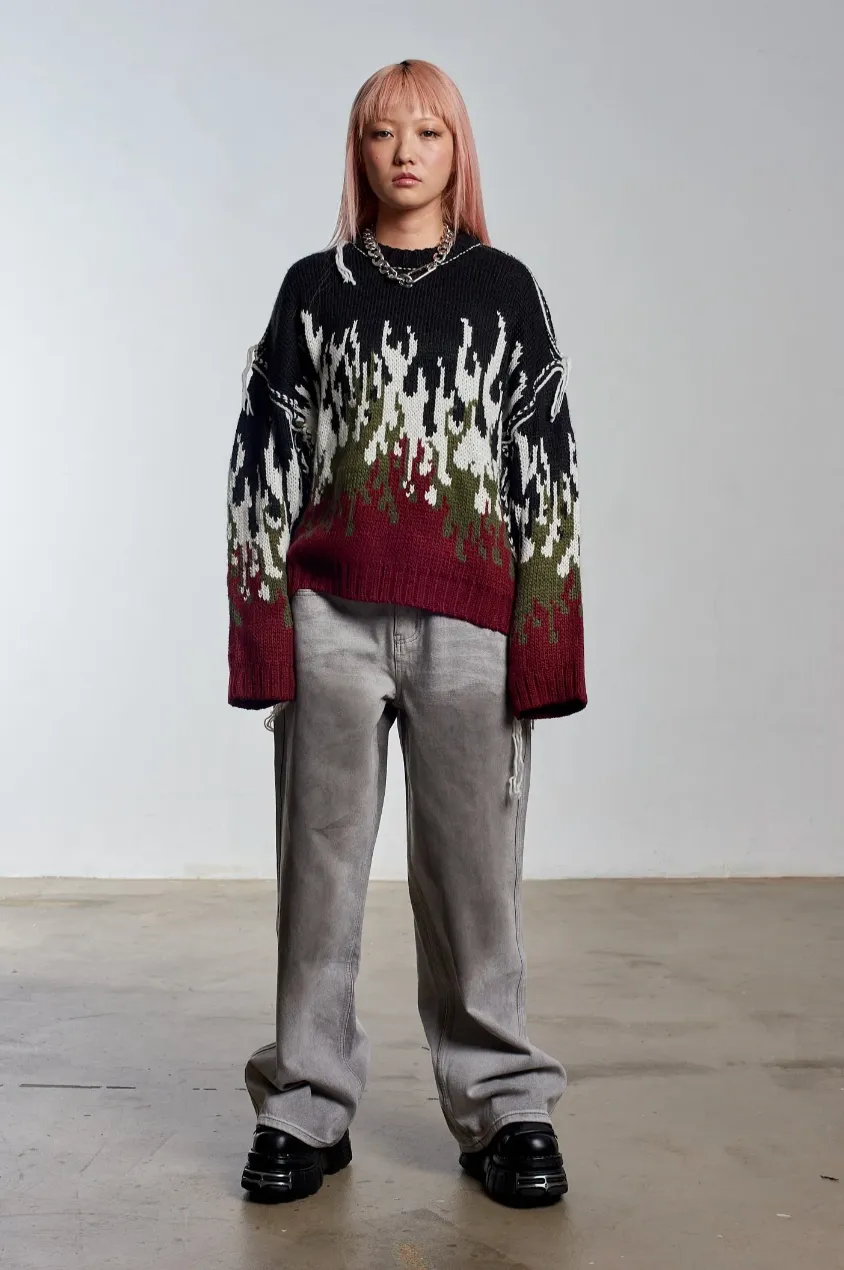 BURN CHUNKY FLAME KNIT