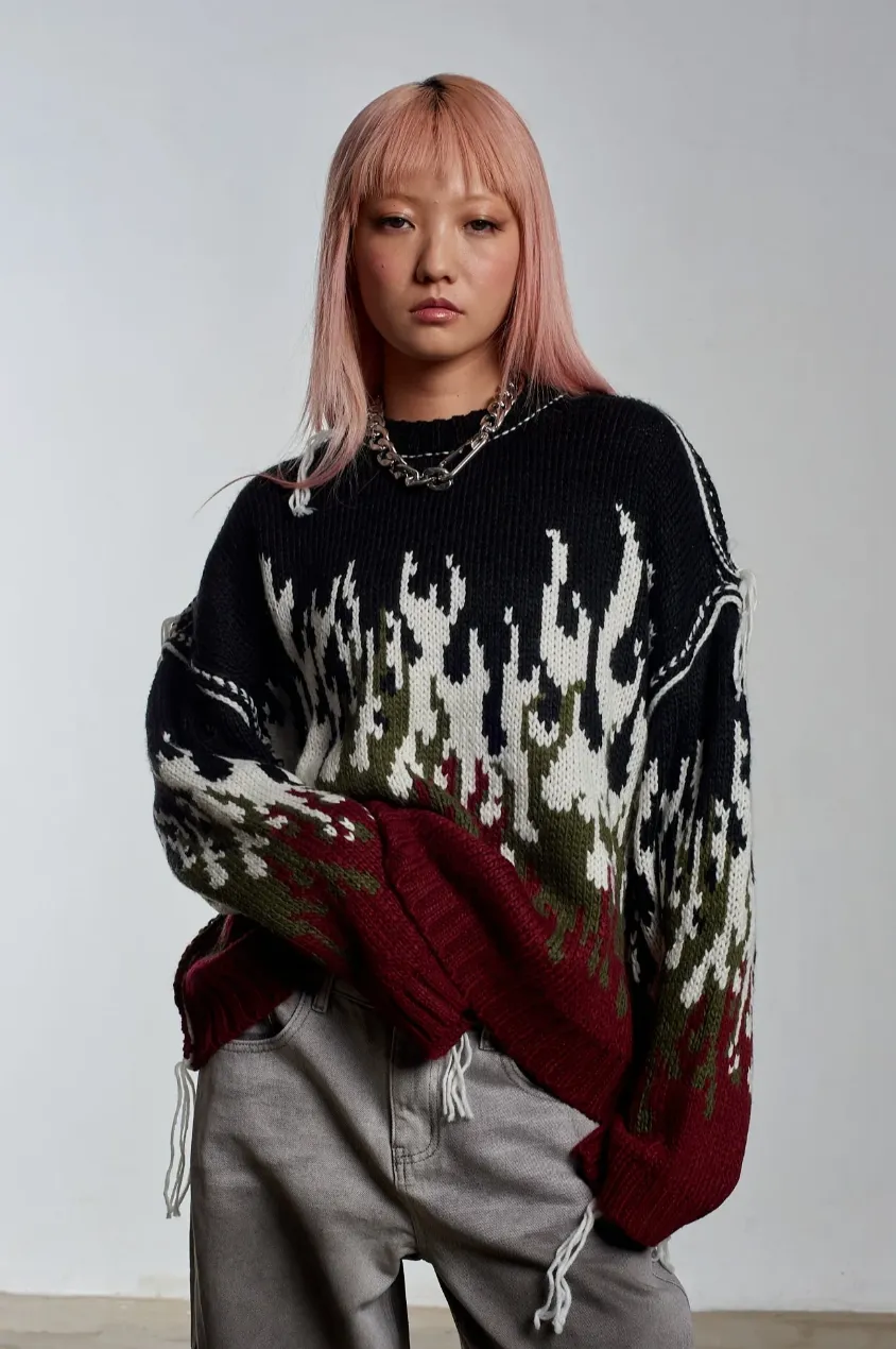 BURN CHUNKY FLAME KNIT