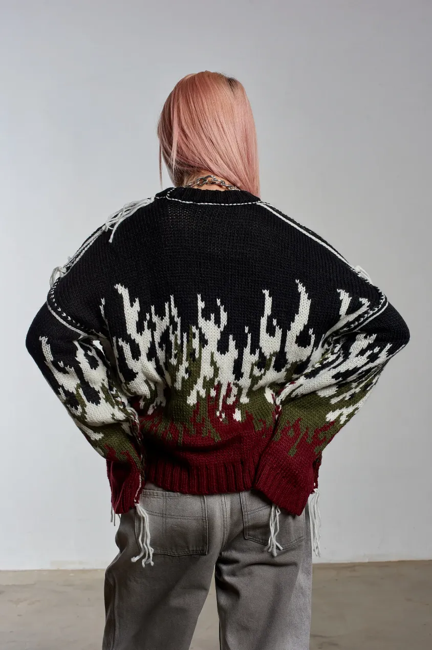BURN CHUNKY FLAME KNIT