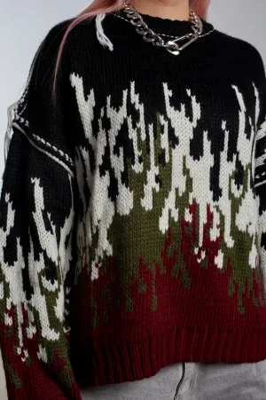 BURN CHUNKY FLAME KNIT