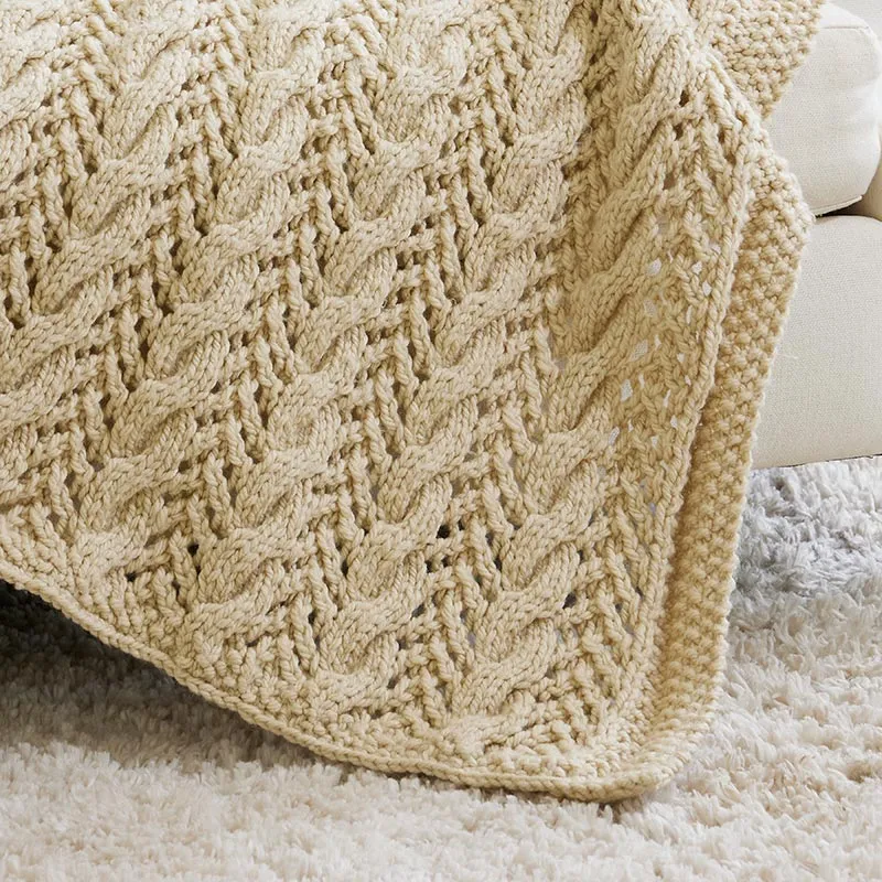 Cables and Lace Afghan