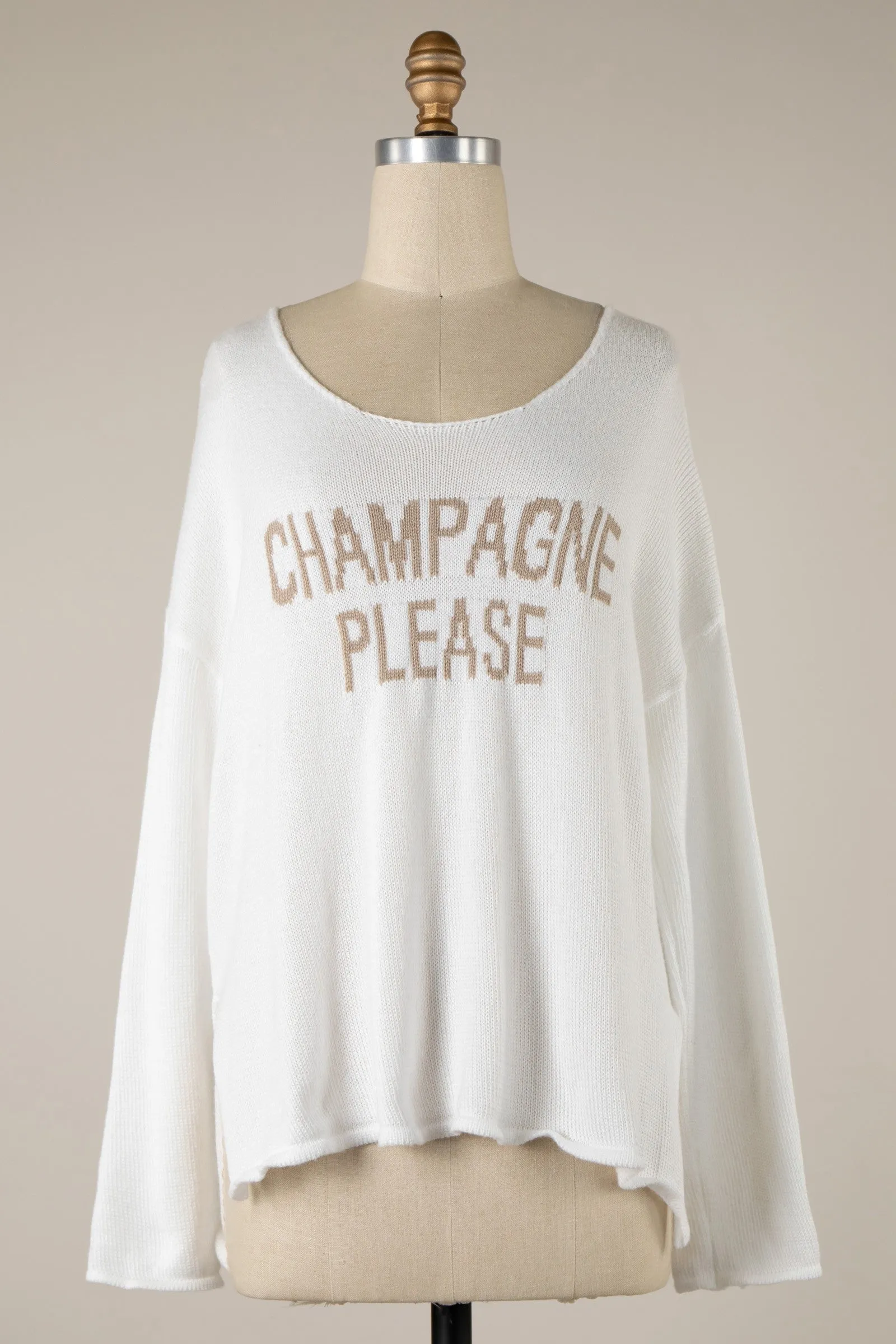 Champagne Please Sweater