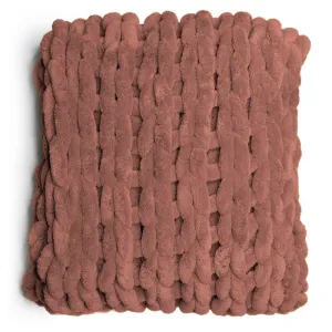 Chunky Chenille Knit Throw - Rust