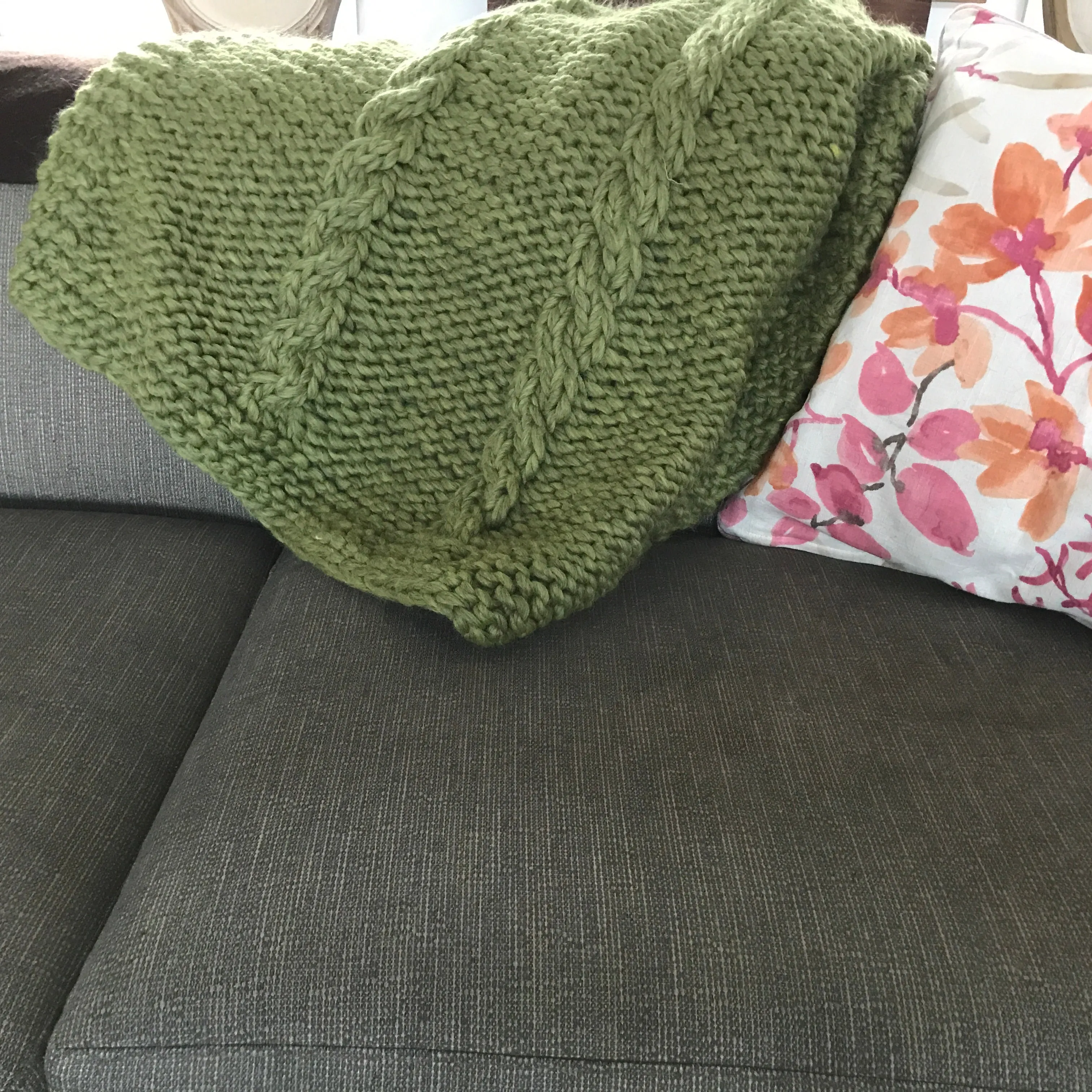 Chunky Knit Lap Blanket