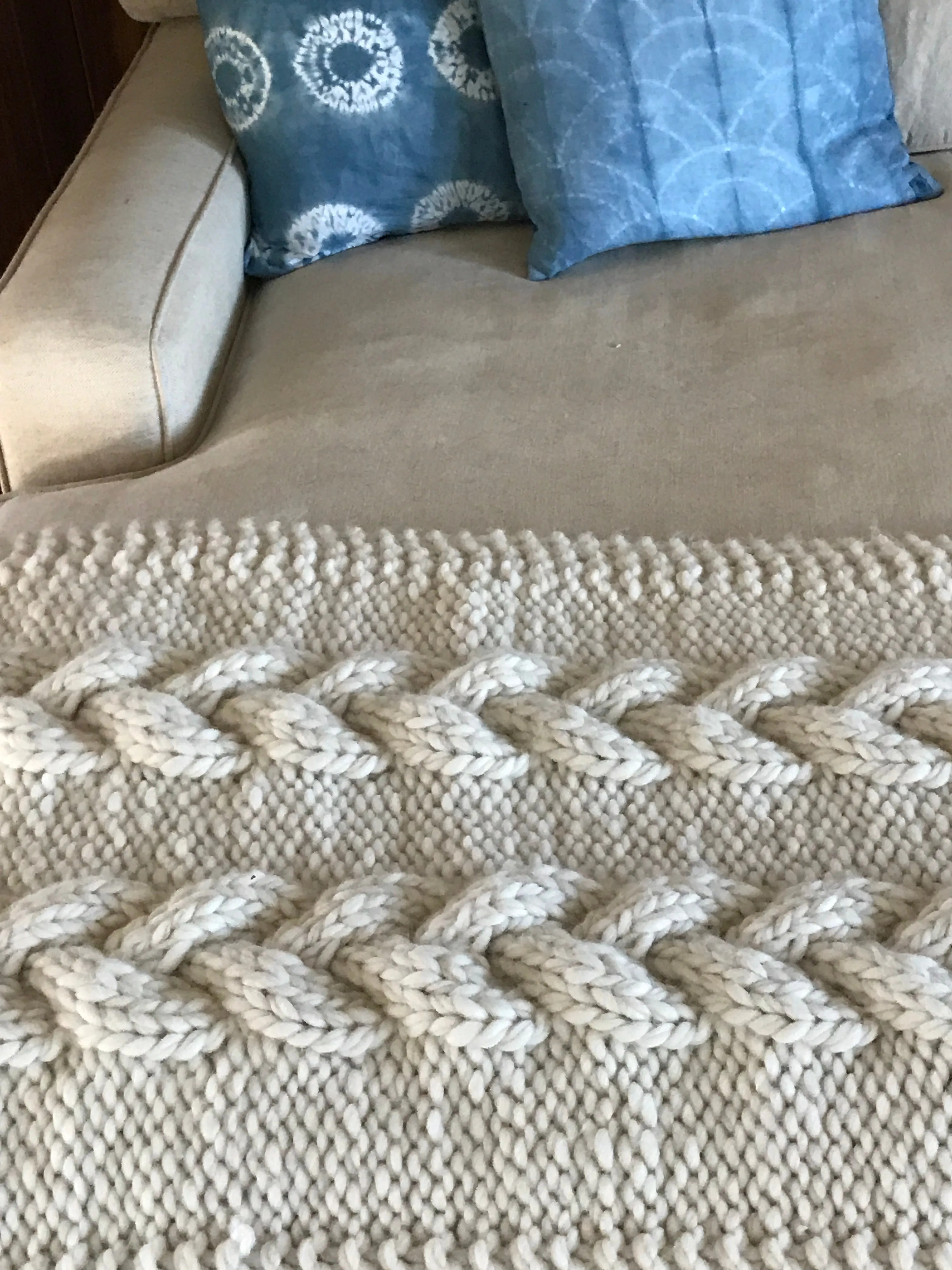 Chunky Knit Lap Blanket