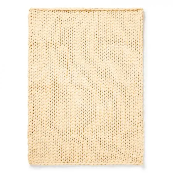 Chunky Knit Throw ~ Cream