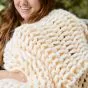 Chunky Knit Throw ~ Cream