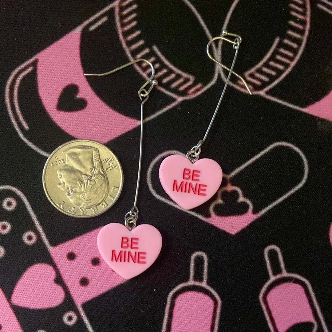 Conversation hearts forever lovers earrings