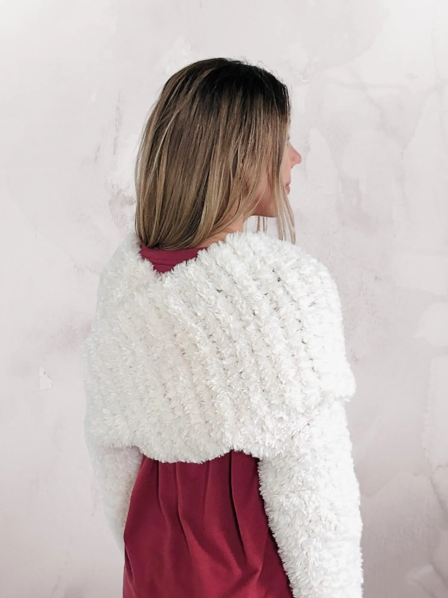 Crochet Kit - Faux Fur Sweater Scarf
