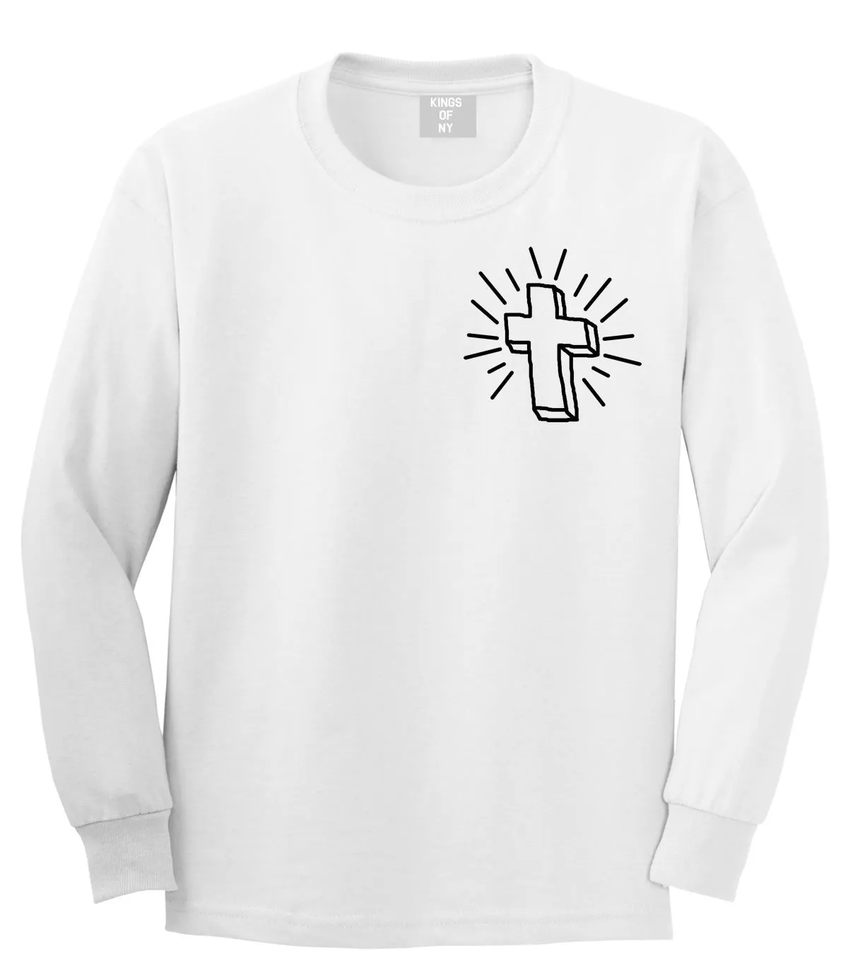 Cross of Praise Chest God Religious Long Sleeve T-Shirt