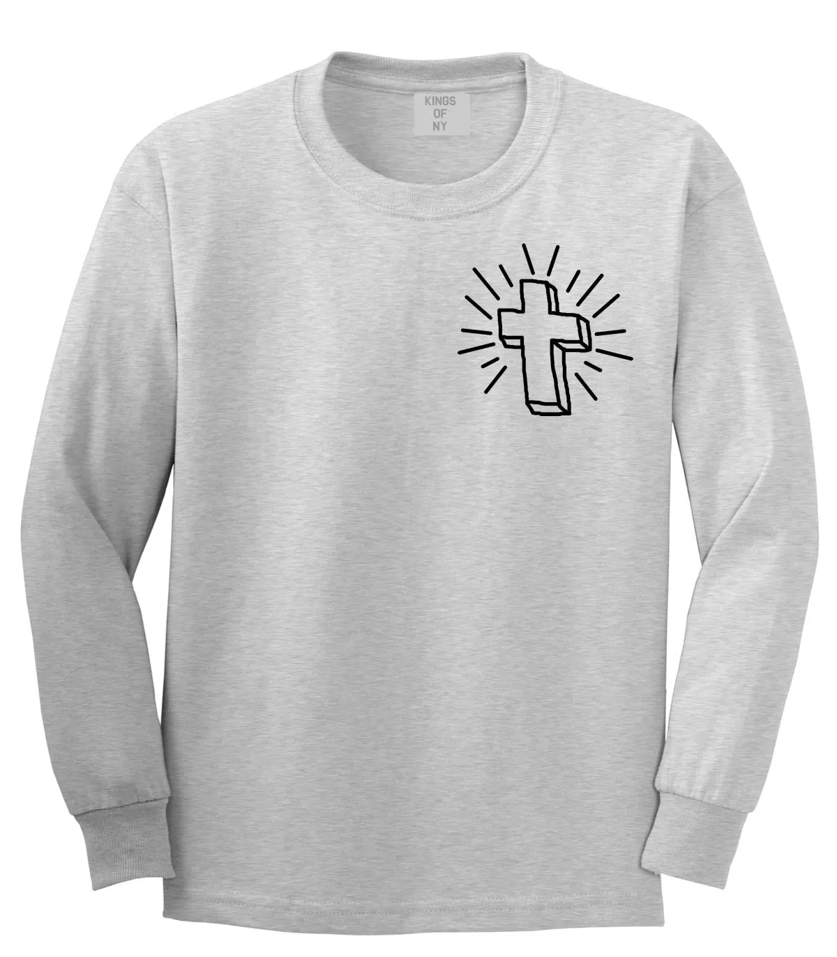 Cross of Praise Chest God Religious Long Sleeve T-Shirt