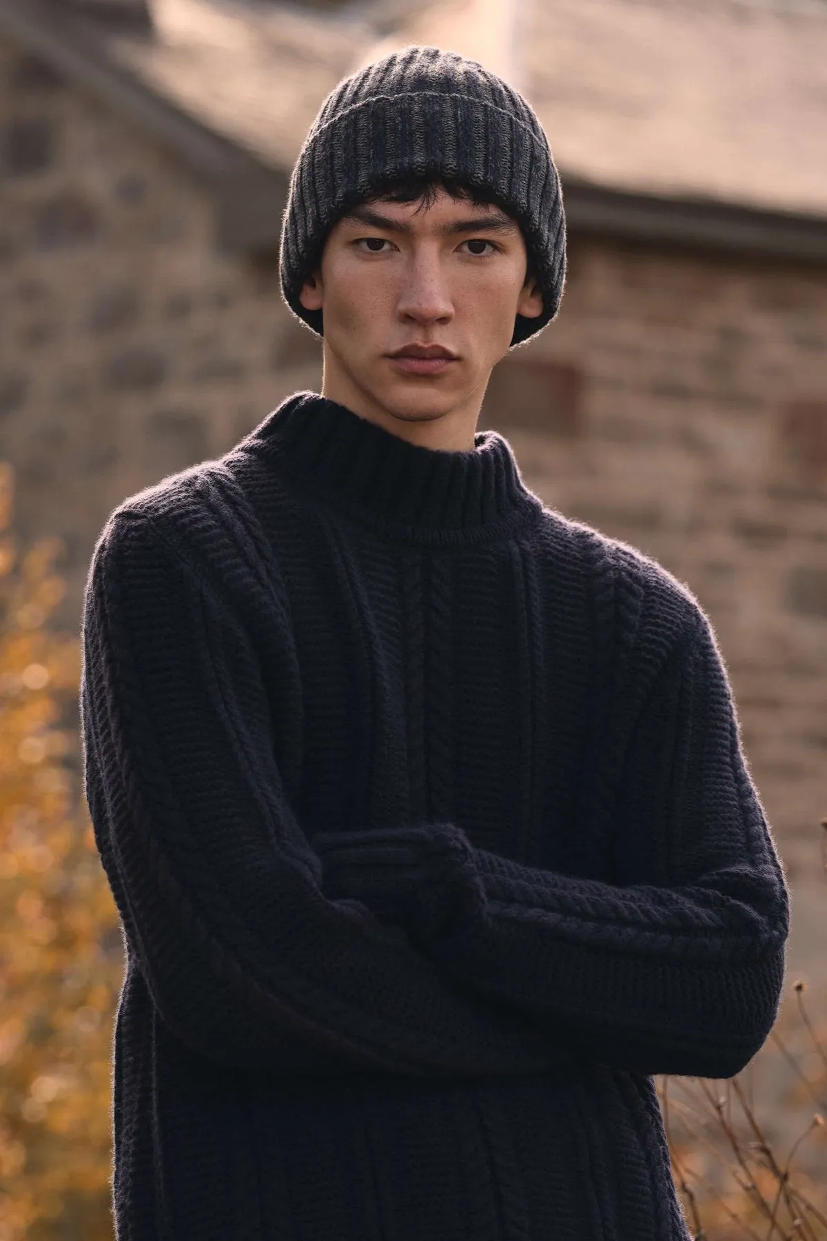 Donegal Cashmere Rib Beanie