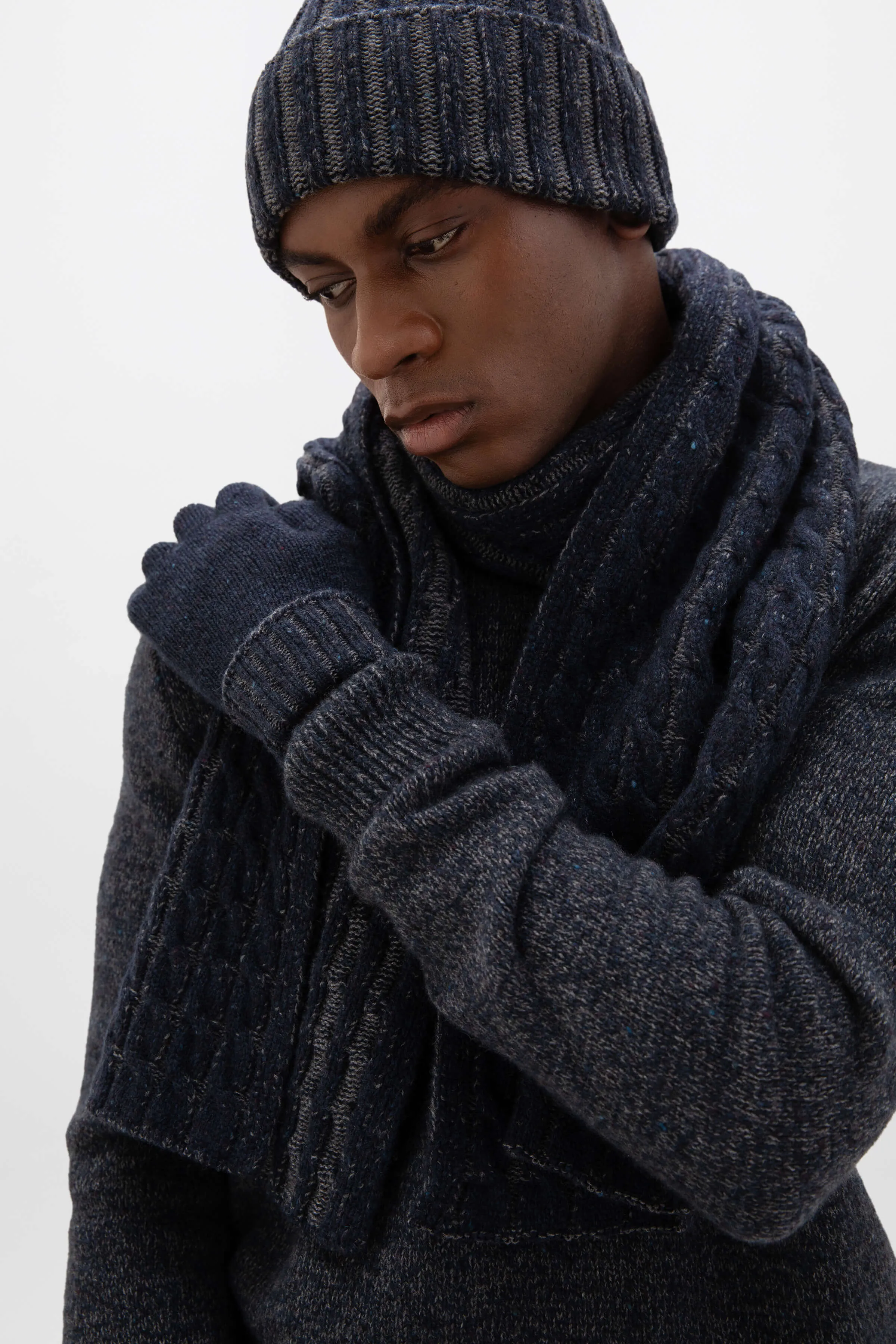Donegal Cashmere Rib Beanie