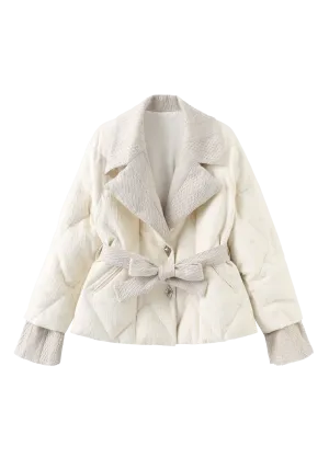 Drop Shoulder Knit Down Jacket