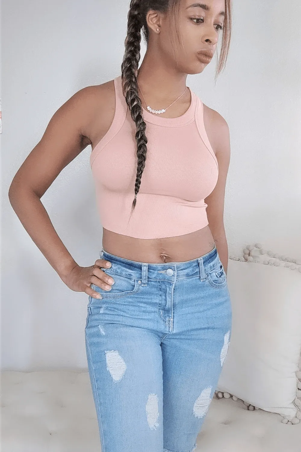 Dusty Coral Crop Top