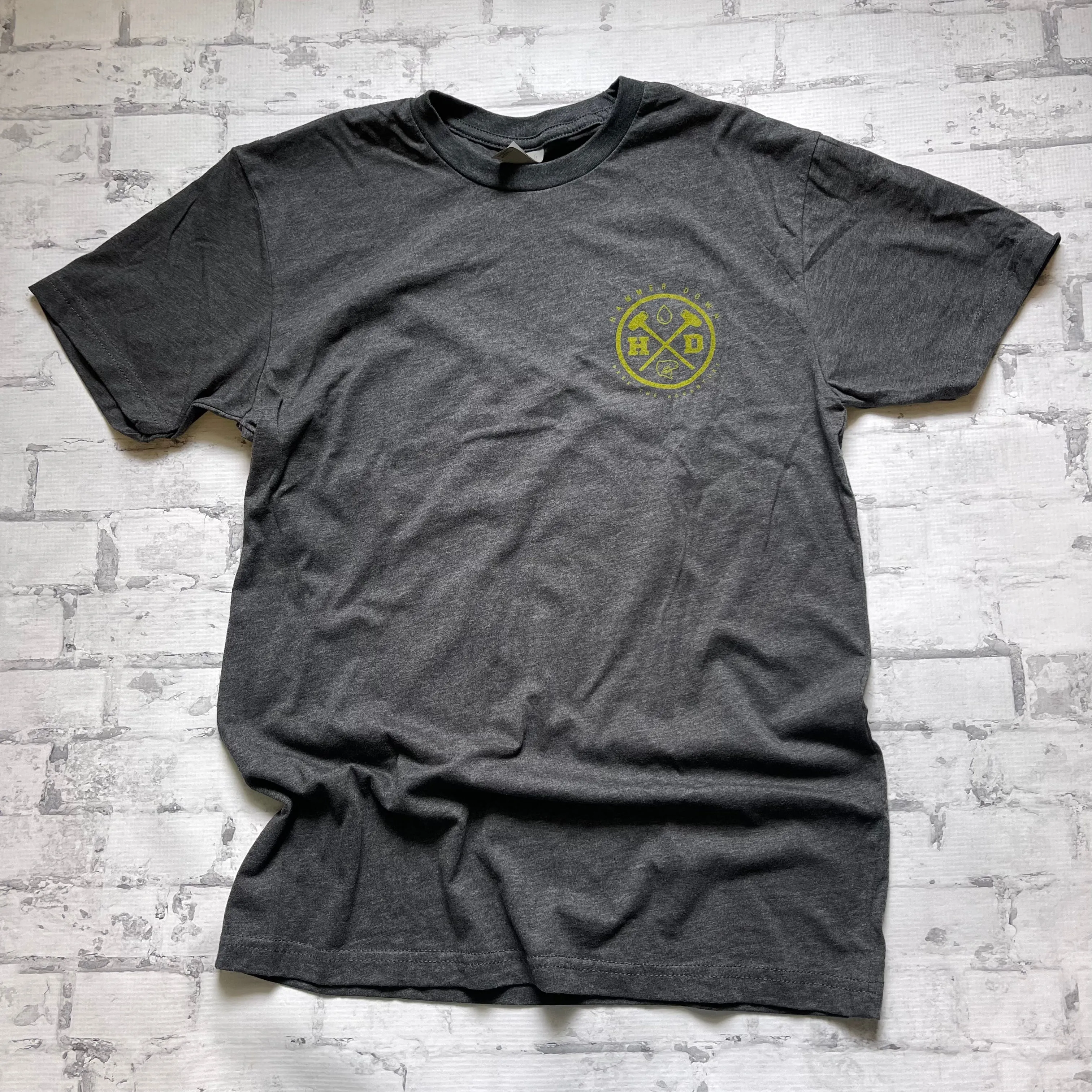 Hammer Down "Water Man" Short Sleeve T-shirt - Heather Charcoal