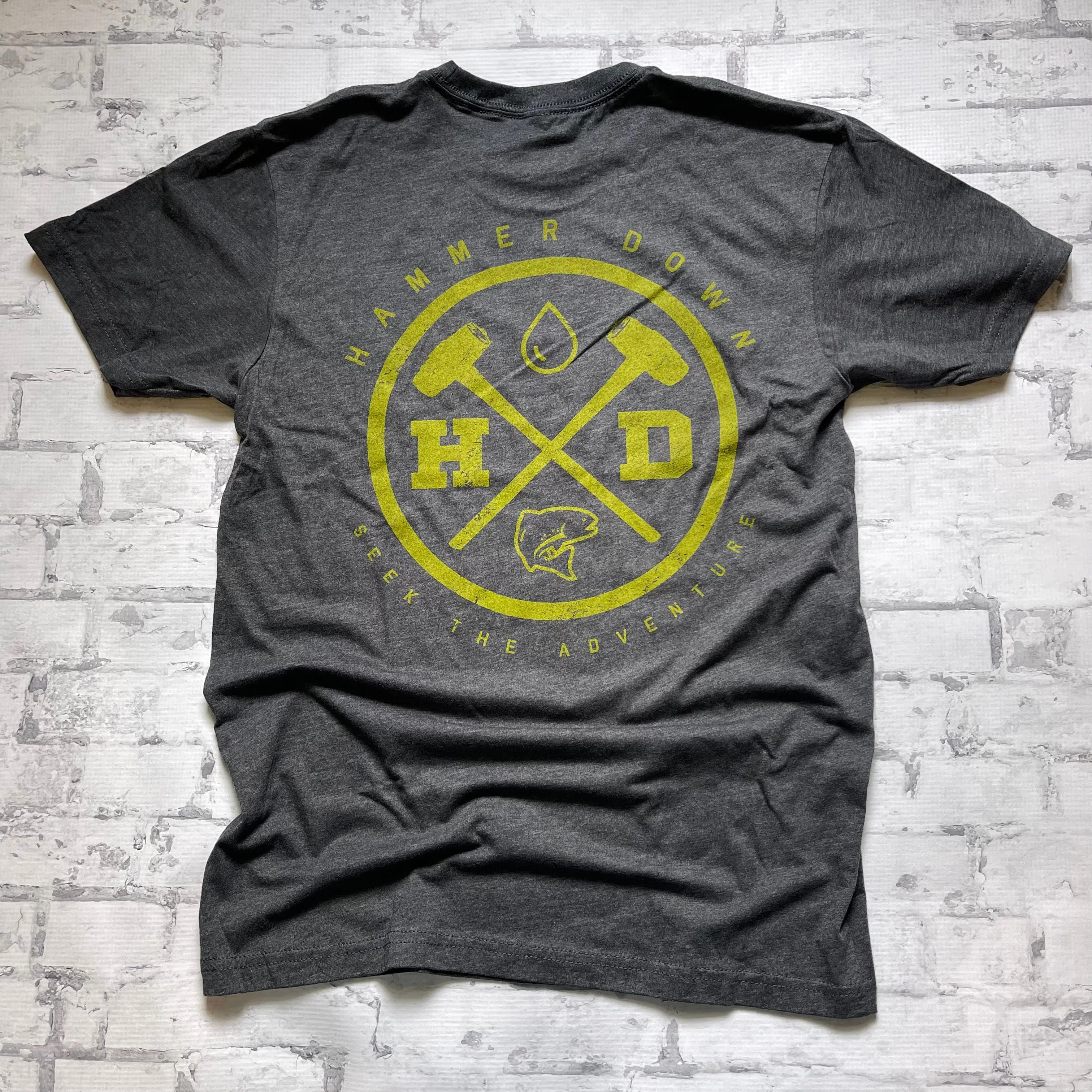 Hammer Down "Water Man" Short Sleeve T-shirt - Heather Charcoal