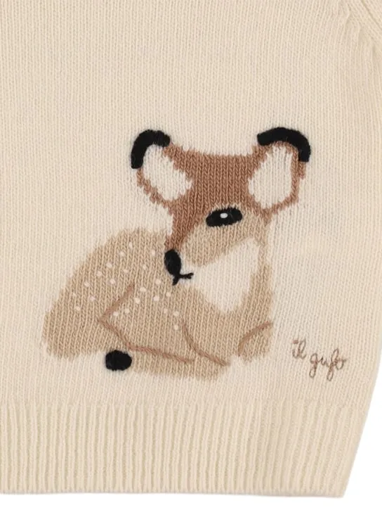 Il Gufo   Jacquard wool knit sweater 