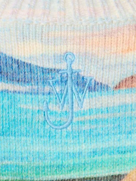 JW Anderson   Printed wool blend knit sweater 