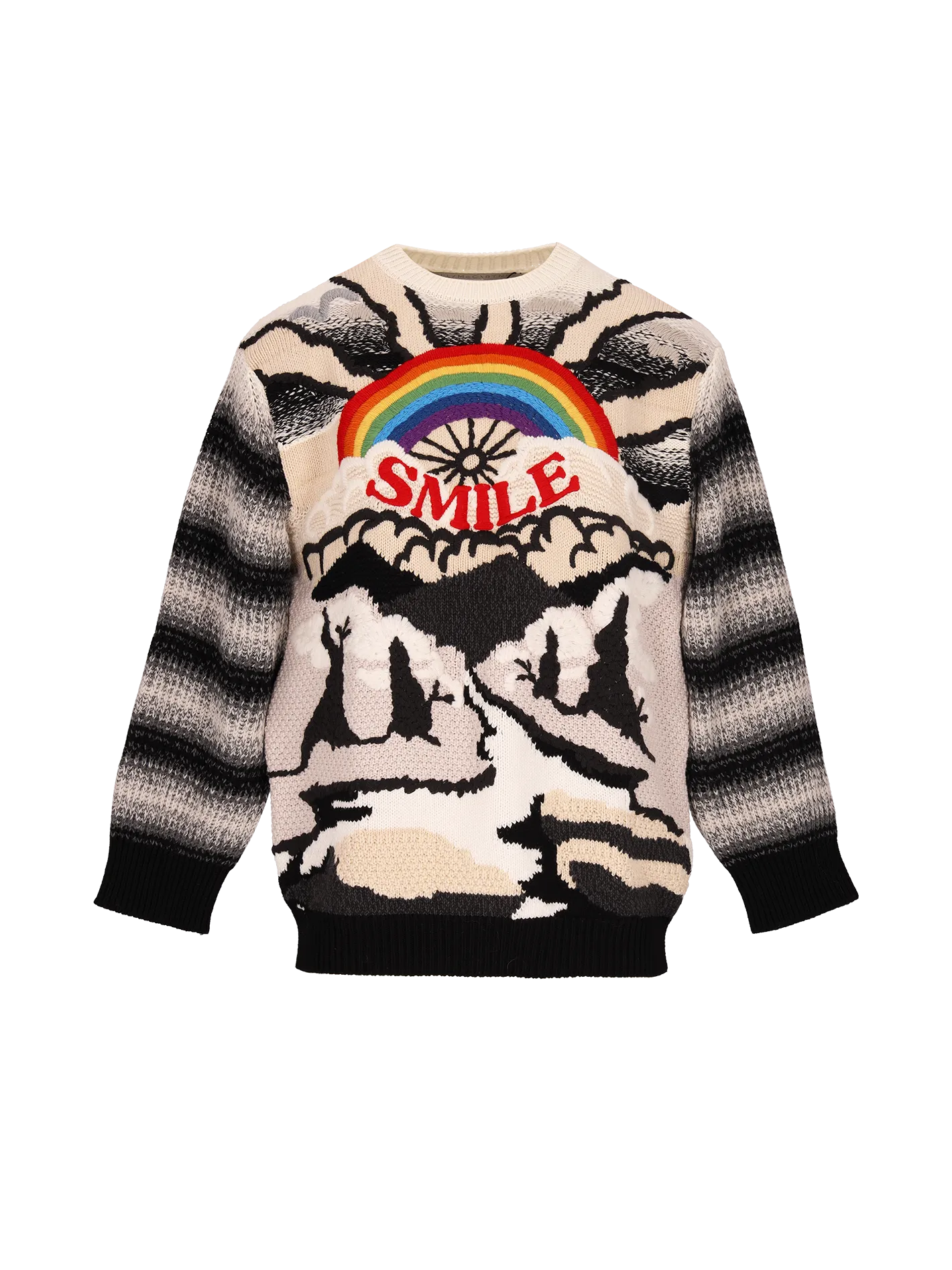 kind intarsia wool and cotton-blend sweater