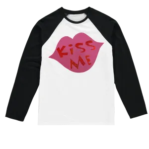 Kiss Me Sublimation Baseball Long Sleeve T-Shirt