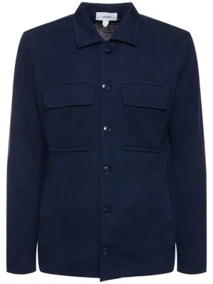 Lardini   Linen &amp; cotton knit overshirt 