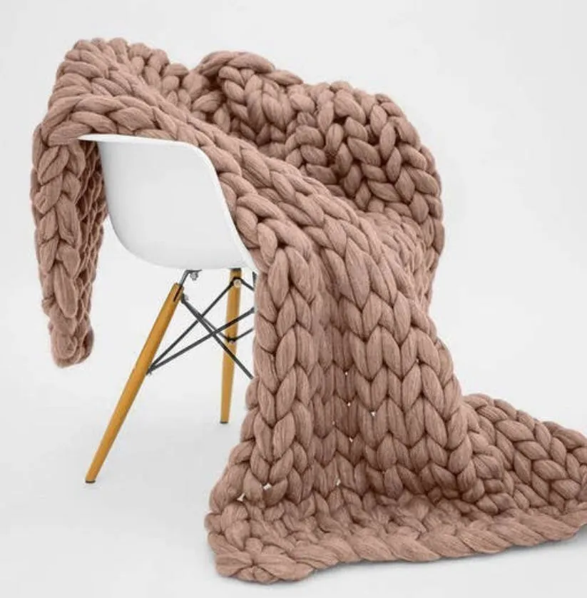 Large Chunky Knit Blanket