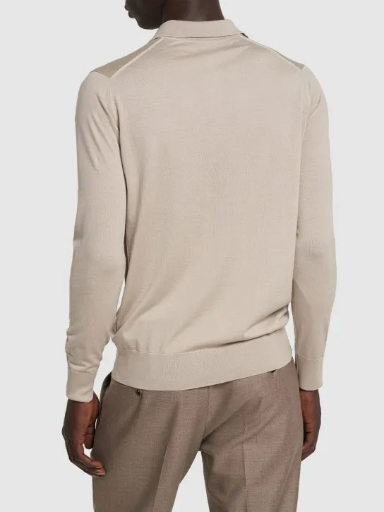 Loro Piana   Fine Wish wool knit polo 