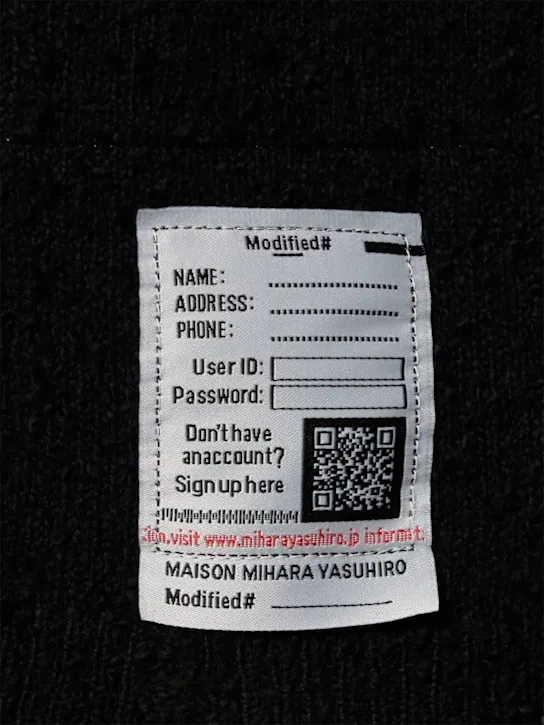 Mihara Yasuhiro   Distressed cotton knit sweater 