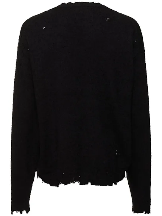 Mihara Yasuhiro   Distressed cotton knit sweater 