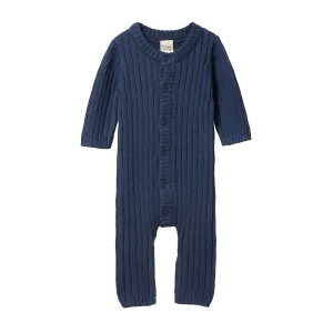 NATURE BABY LOU SUIT COTTON KNIT VINTAGE INDIGO