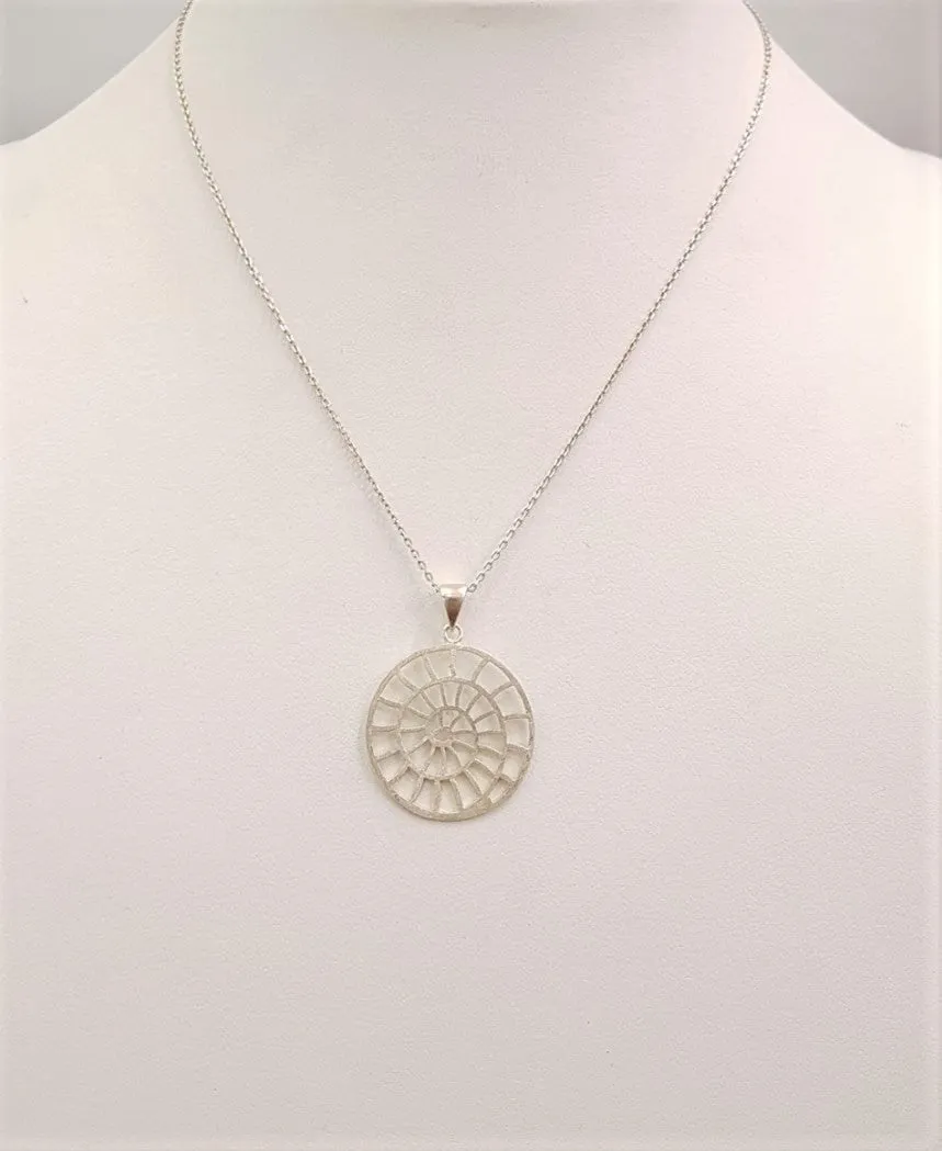 Nautilus Shell Silver Pendant