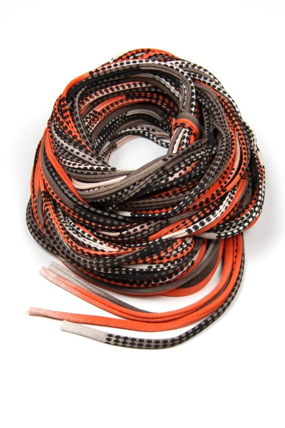 Necklush Chunky Scarf / Orange Brown & Black / Unisex