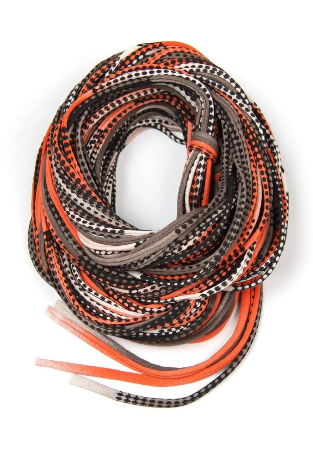 Necklush Chunky Scarf / Orange Brown & Black / Unisex