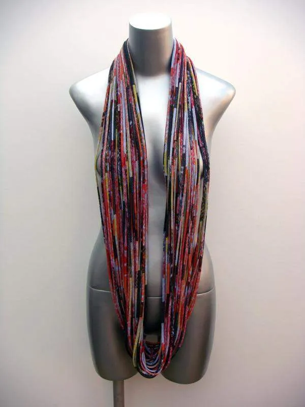 Necklush Chunky Scarf / Orange Red & Yellow / Unisex