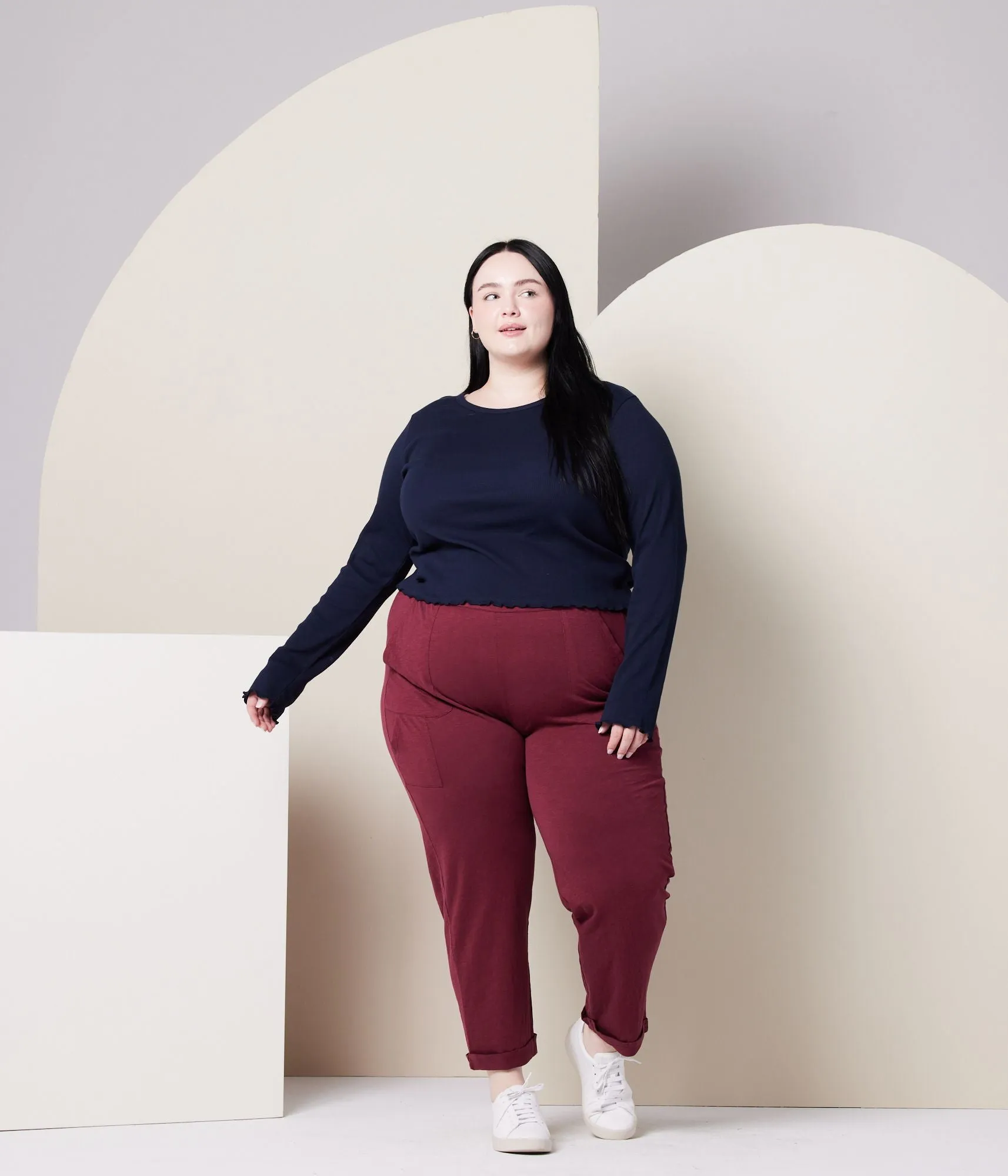 Nolan Pant in Burgundy
