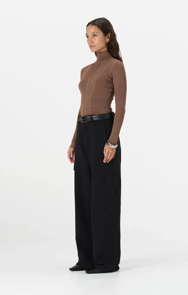 ODETTE KNIT TOP - TAN