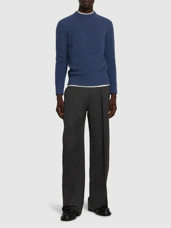 Piacenza Cashmere   Wool knit crewneck sweater 