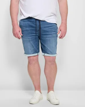 popular  Plus Size Knit Denim Shorts