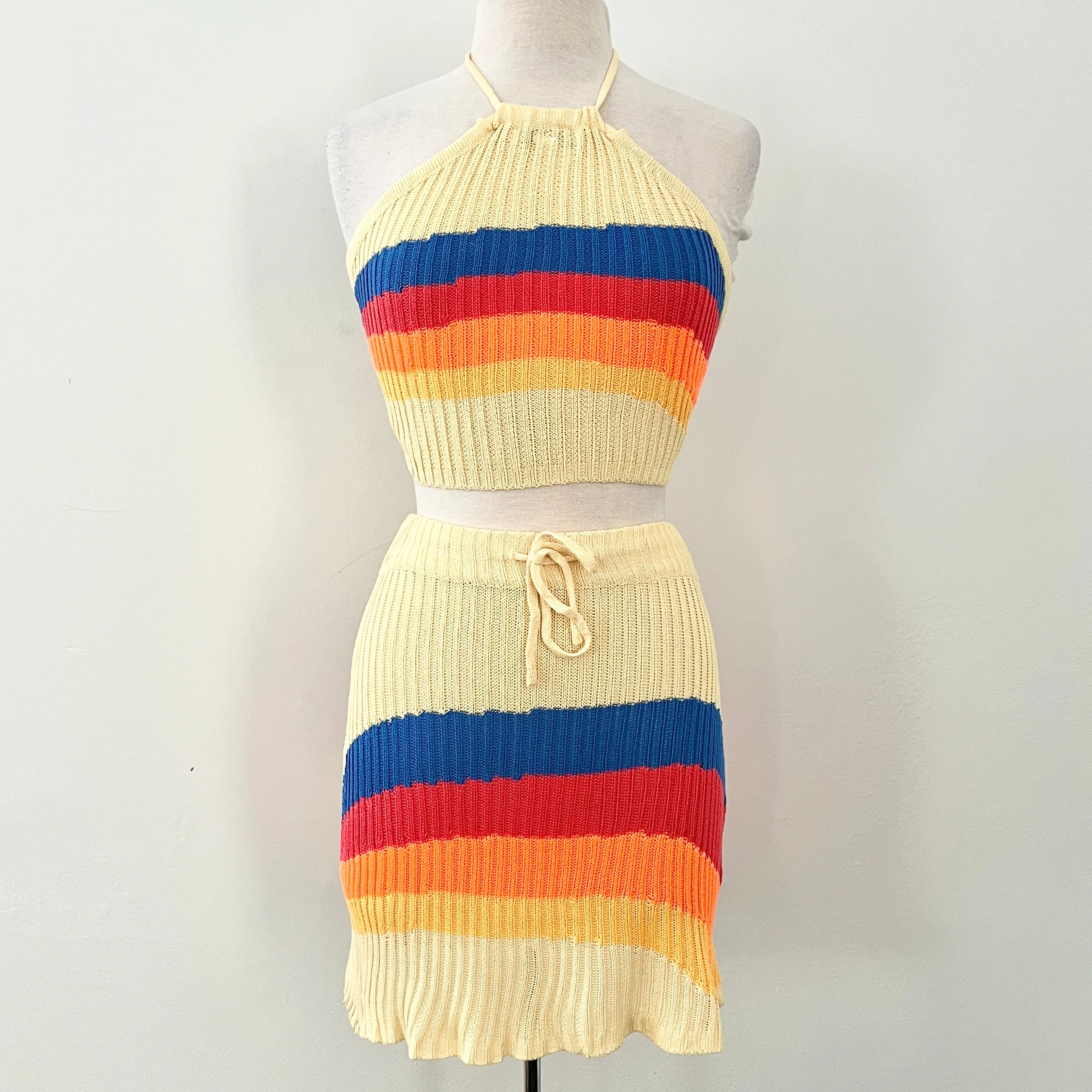 Ride The Wave Halterneck Top - Ivory