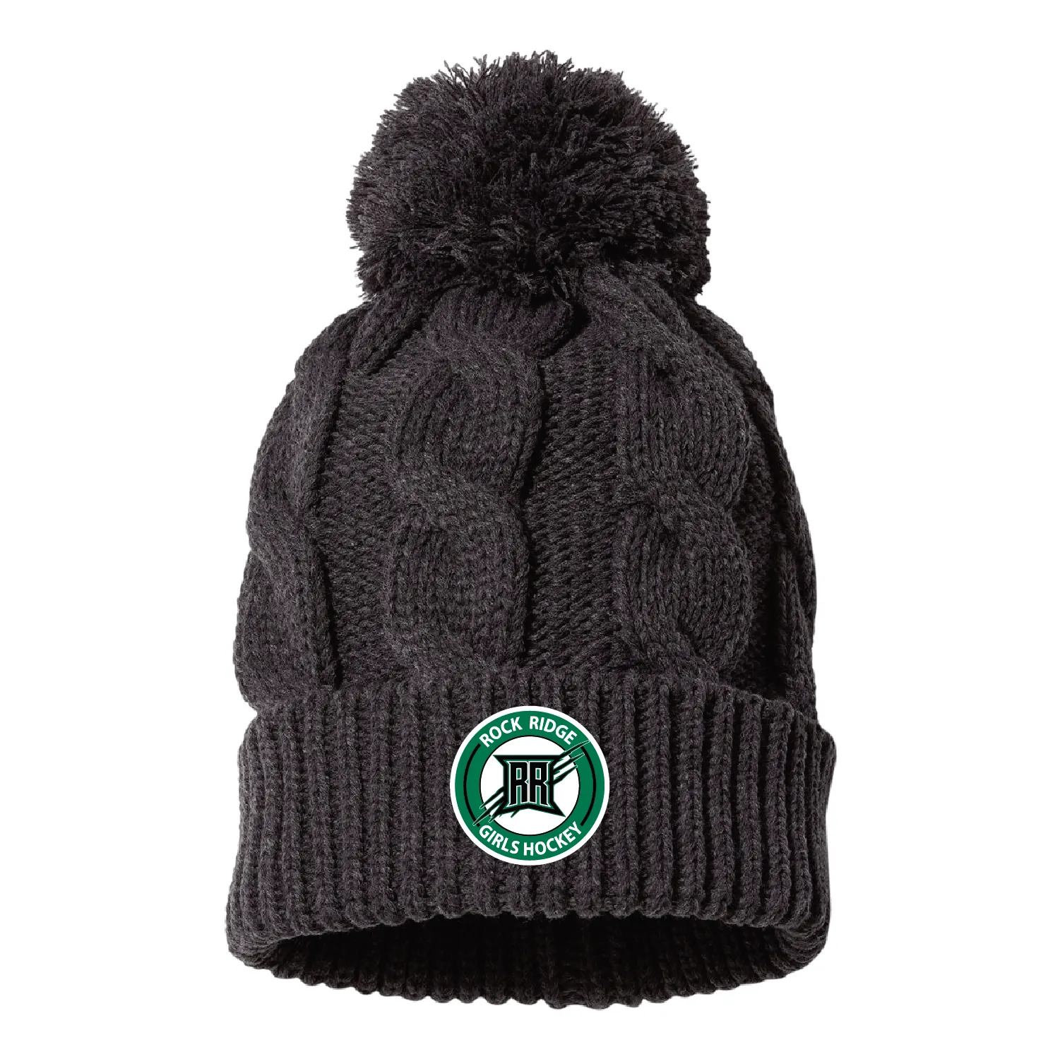 Rock Ridge Girls Hockey Chunk Twist Cuffed Beanie