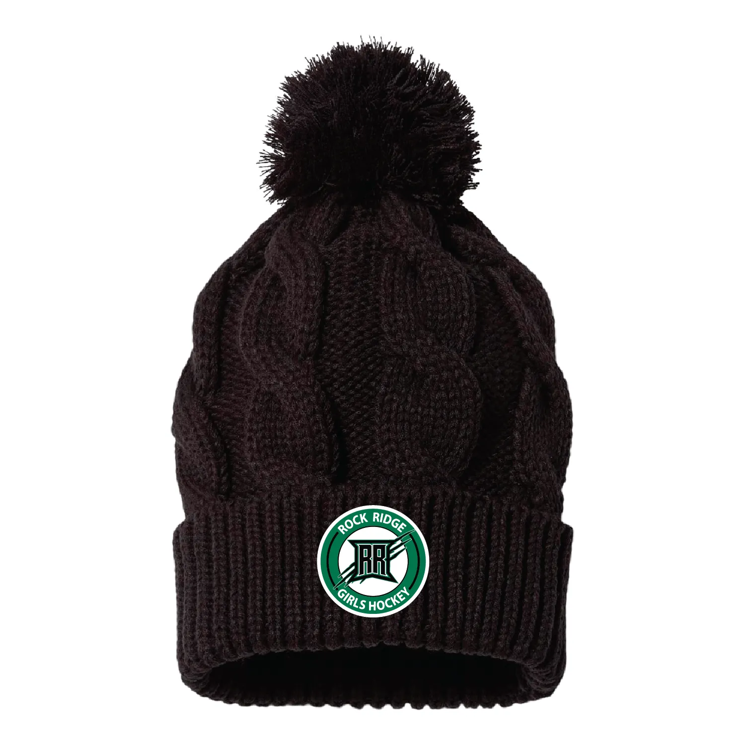 Rock Ridge Girls Hockey Chunk Twist Cuffed Beanie