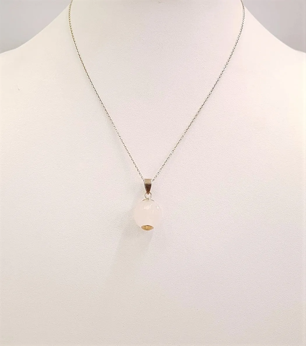 Rose Quartz Ball Pendant